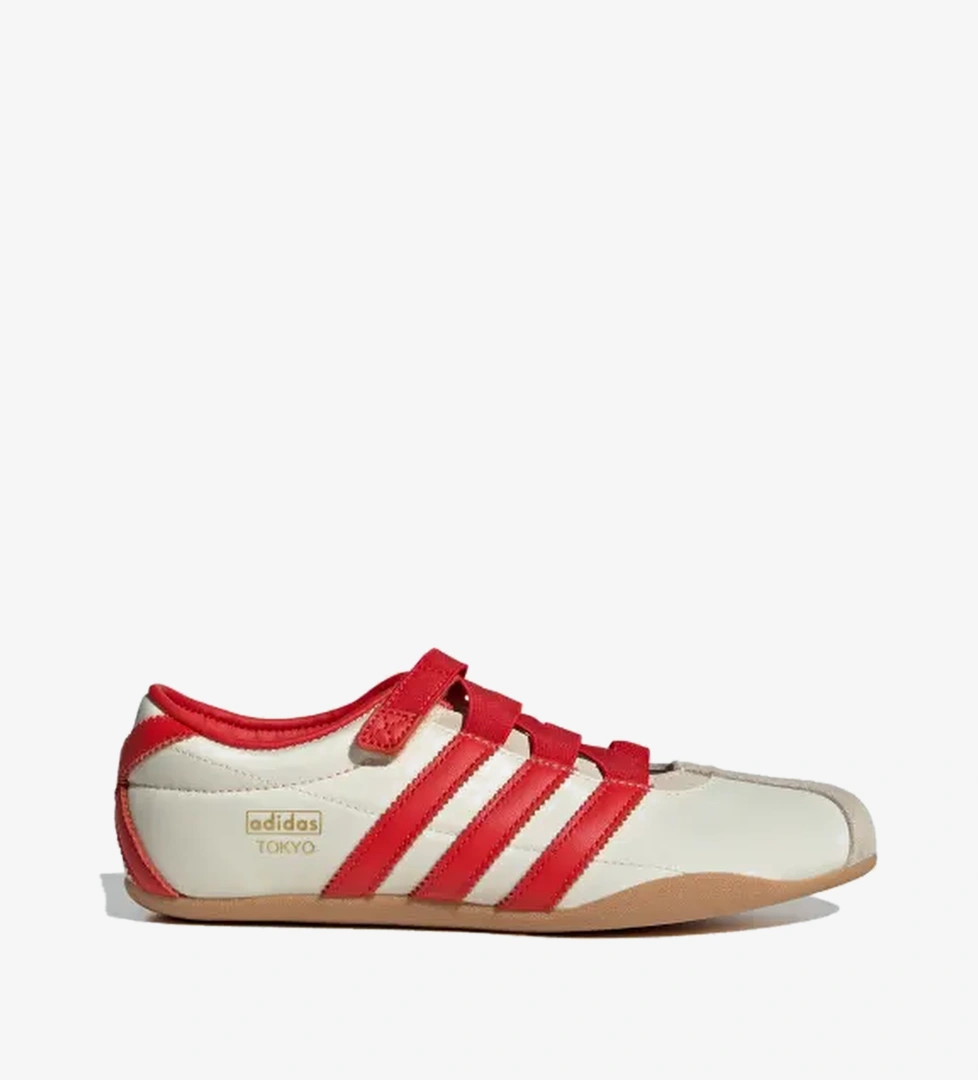 Cream White Red Gold Metallic