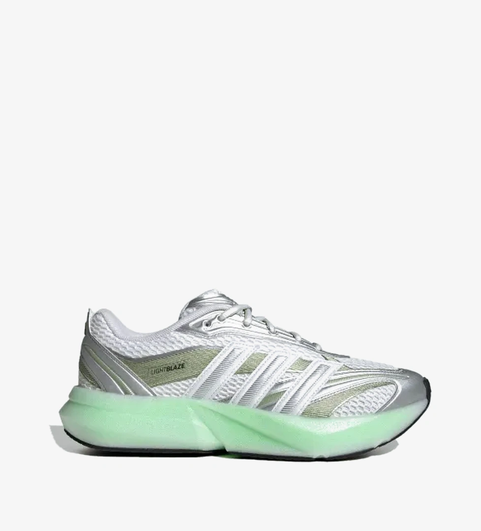 Adidas Cloud White Silver Metallic Magic Lime Met Adidas Lightblaze