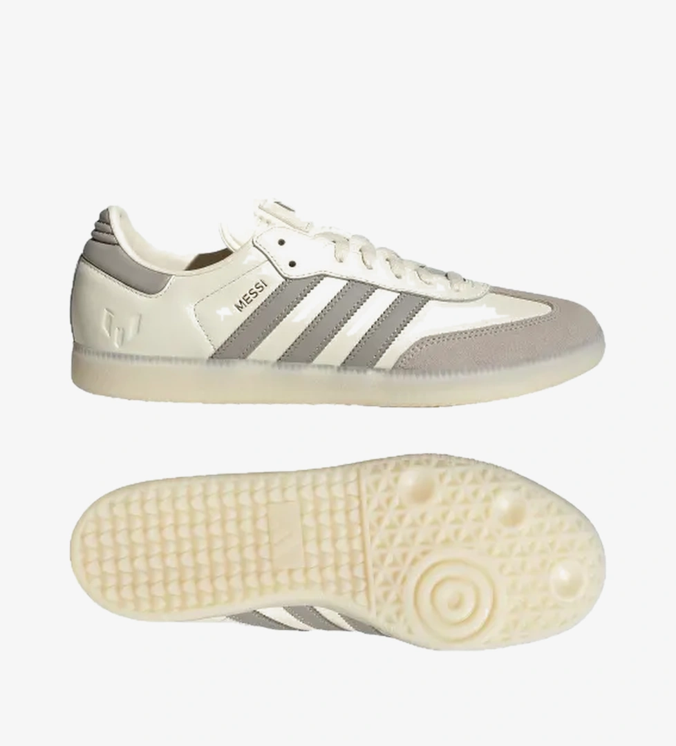 Adidas Adidas Cream White Light Brown Gold Metallic Samba Messi Krampon Adidas'ta! Cream White Light Brown Gold Metallic - 1. görsel