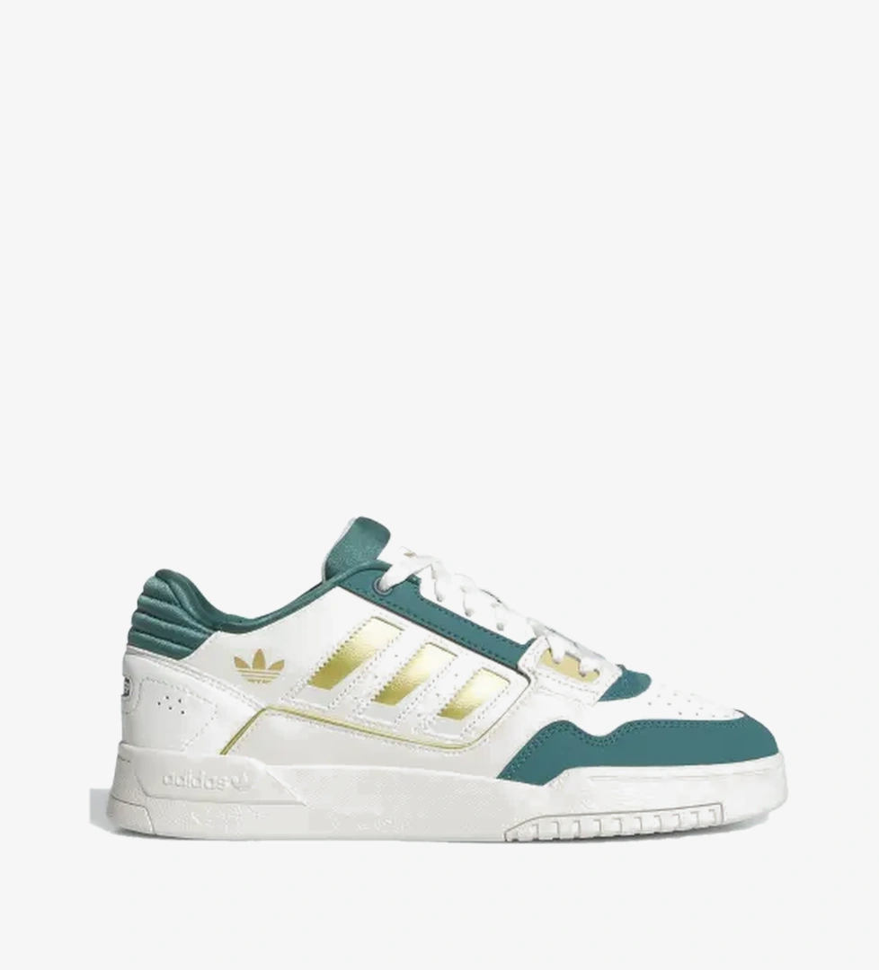Adidas Core White Matte Gold Preloved Teal Adidas Drop Step Low 2.0
