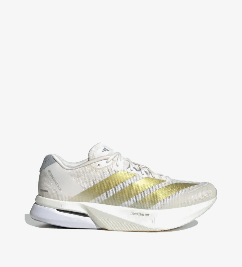 Adidas Chalk White Gold Metallic Halo Silver Adidas Adizero Boston 13