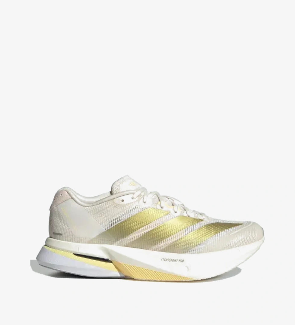 Adidas Chalk White Gold Metallic Orange Tint Adidas Adizero Boston