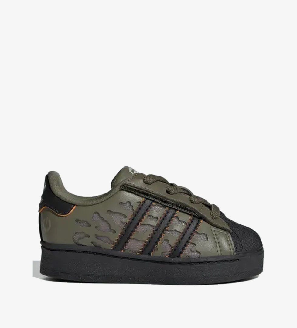 Adidas Adidas Silver Pebble Olive Strata Core Black SUPERSTAR LED LIGHTS COMFORT CLOSURE ELASTIC LACE AYAKKABI Adidas'ta! Silver Pebble Olive Strata Core Black - 1. görsel