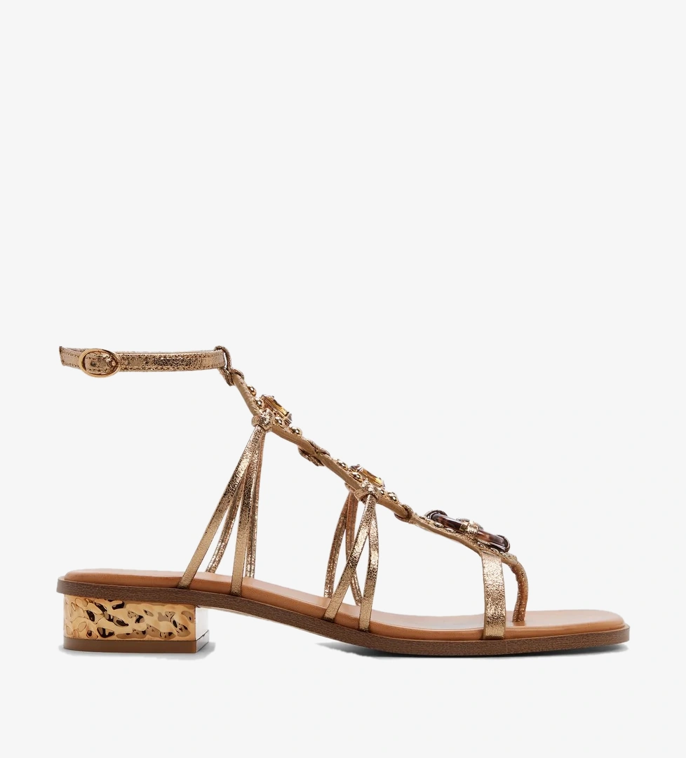 SANDJEWEL Kadın Gold Rengi Düz Sandalet