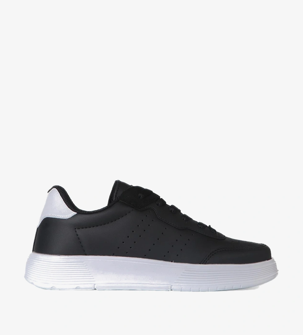 Günlük Bağcıklı Siyah Beyaz Kadın Sneaker DARKSTEP 158