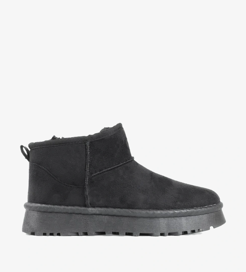 İnce Taban Ugg Siyah GÜNLÜK KADIN BOT PASOMİA 25K İnce UGG