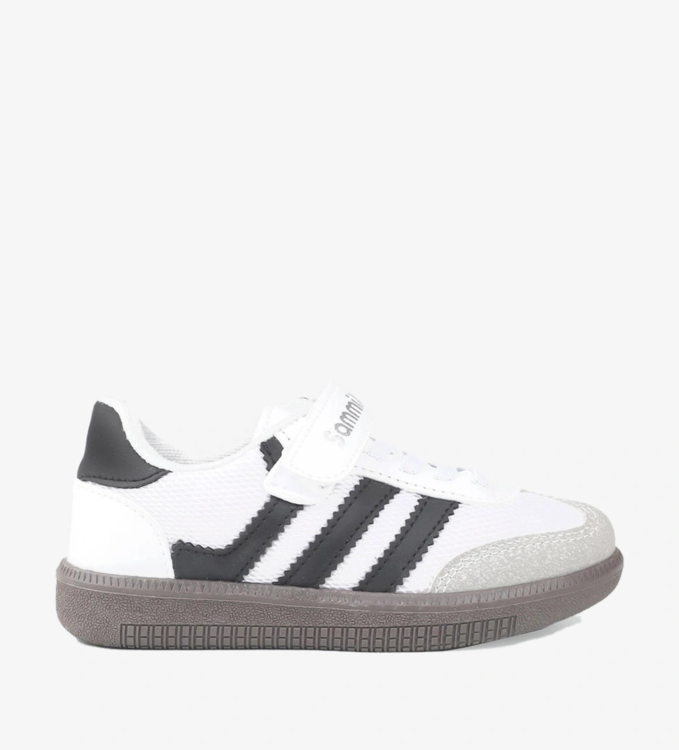 Hafi Rahat Taban Anoraklı Sneaker Beyaz Siyah Çocuk Spor Ayakkabı SAMMİX 047 FİLET