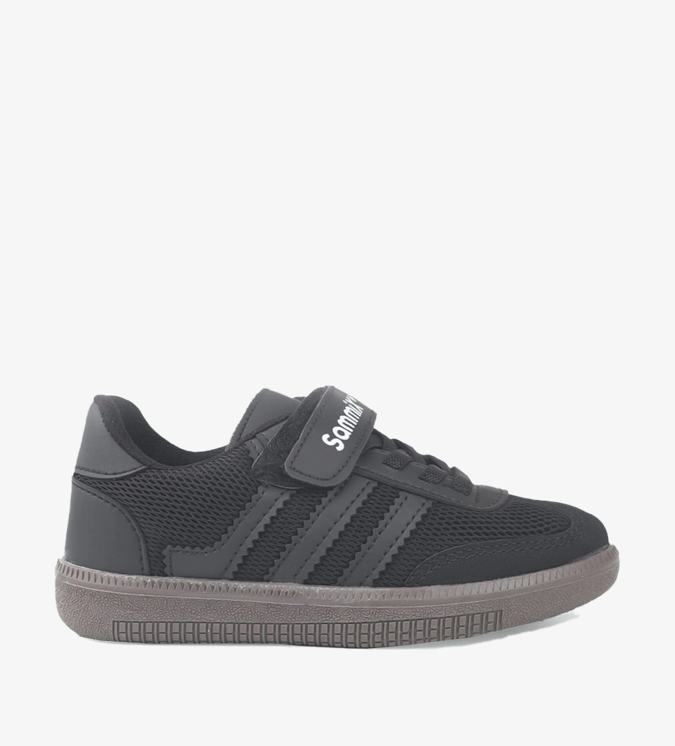 Hafi Rahat Taban Anoraklı Sneaker Siyah Siyah Çocuk Spor Ayakkabı SAMMİX 047 FİLET