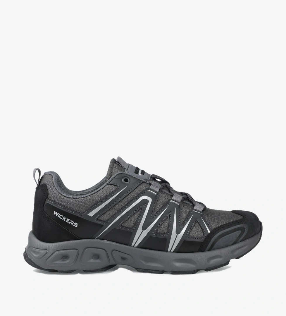 Rahat Bağcıklı Sneaker Füme Siyah Erkek Spor Ayakkabı WİCKERS 3091