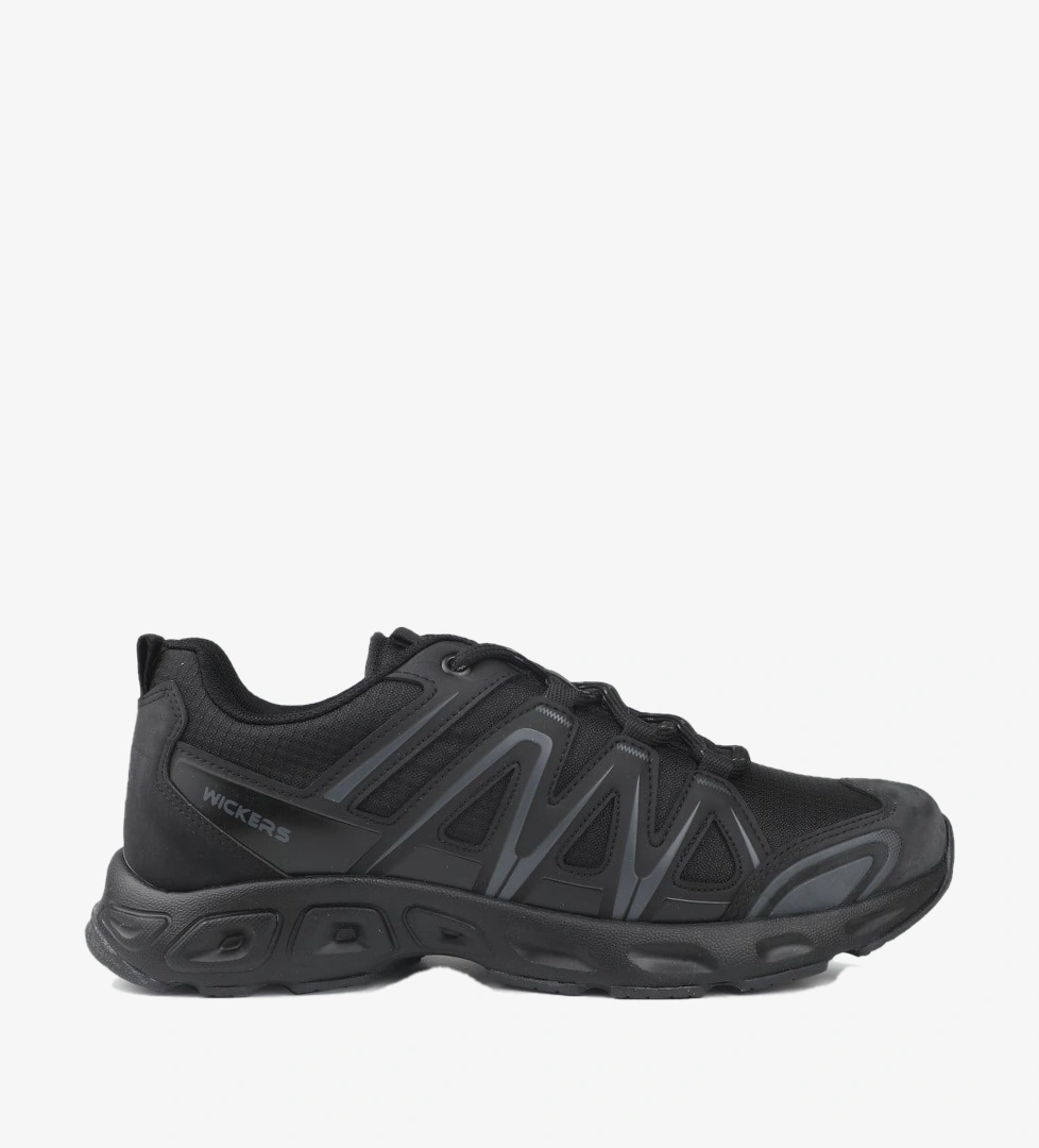 Rahat Bağcıklı Sneaker Siyah Füme Erkek Spor Ayakkabı WİCKERS 3091