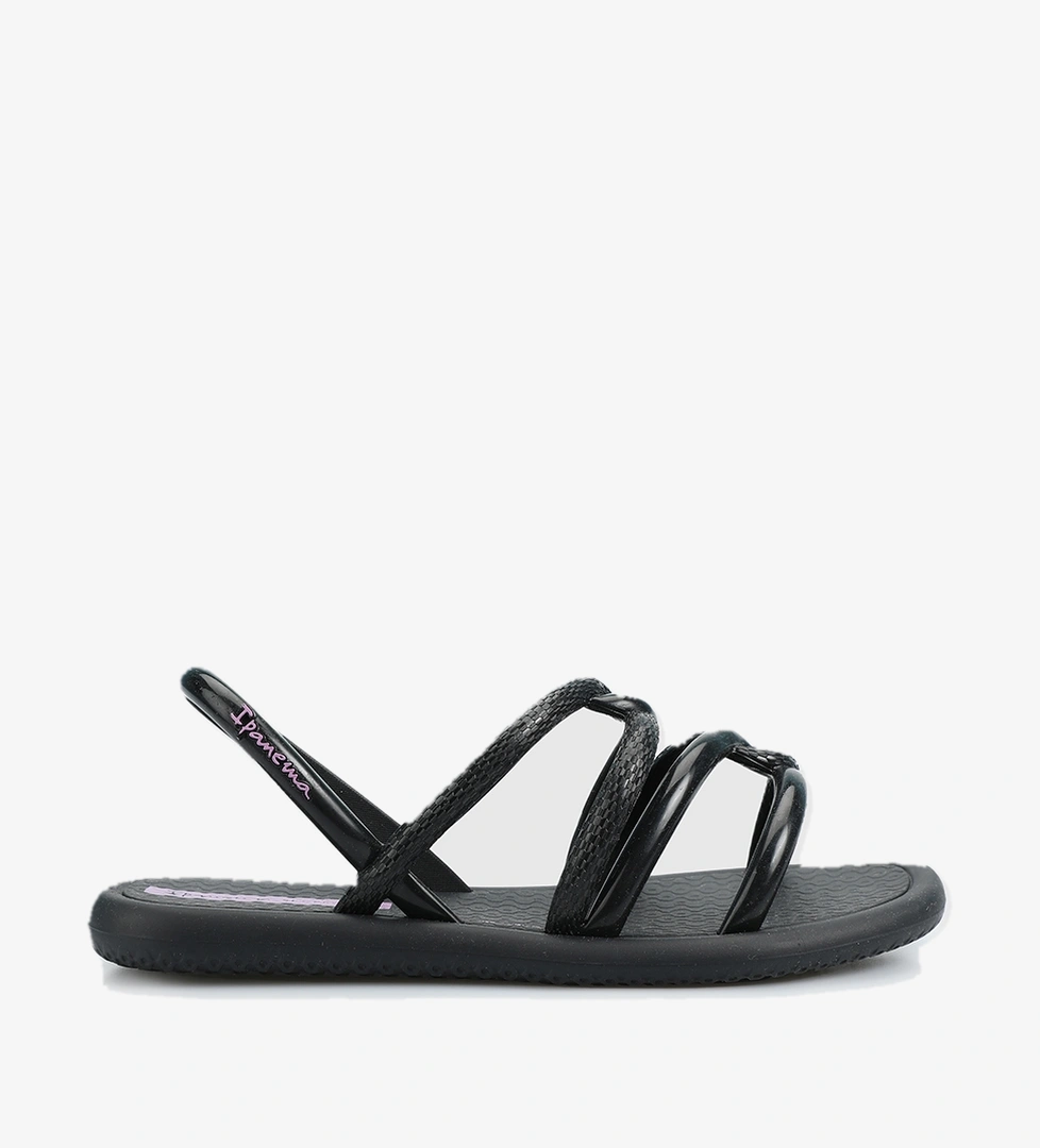 Siyah Kız Çocuk Düz Sandalet - Görsel 1