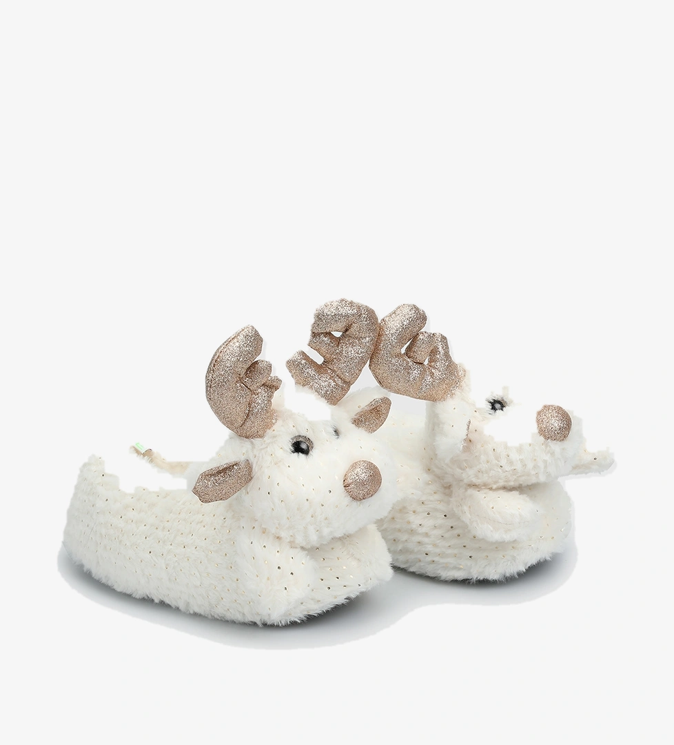 Beyaz Kadın Ev Terliği - Görsel 1