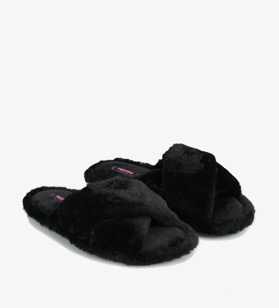 Siyah Kadın Ev Terliği - Görsel 1