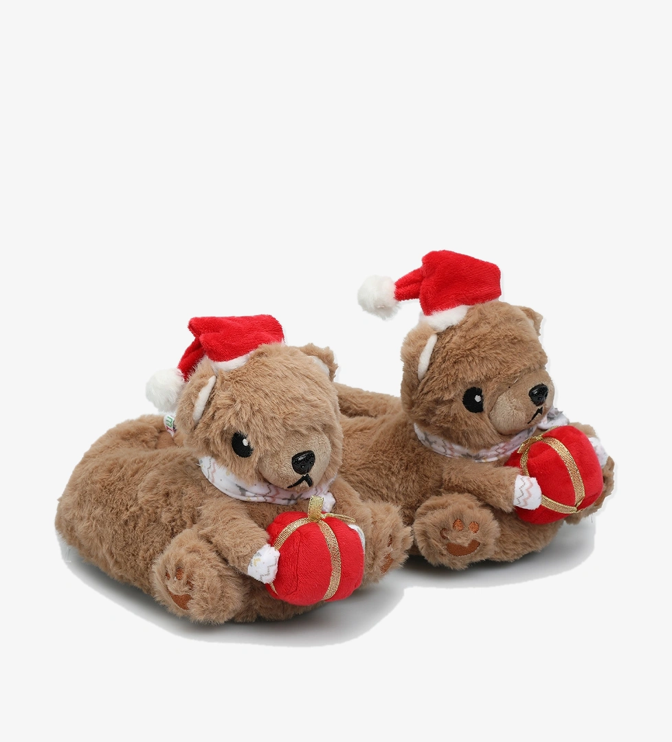 Kahve Kız Çocuk Ev Terliği - Görsel 1