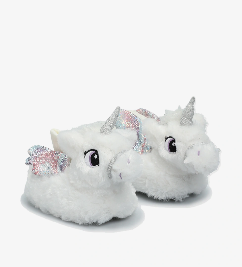 Beyaz Kız Çocuk Ev Terliği - Görsel 1