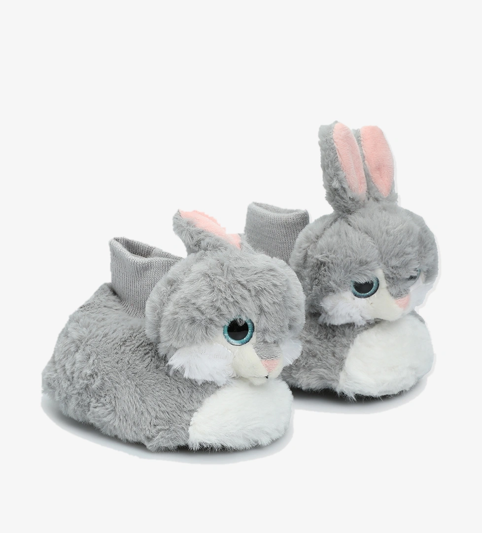 Gri Kız Çocuk Ev Terliği - Görsel 1