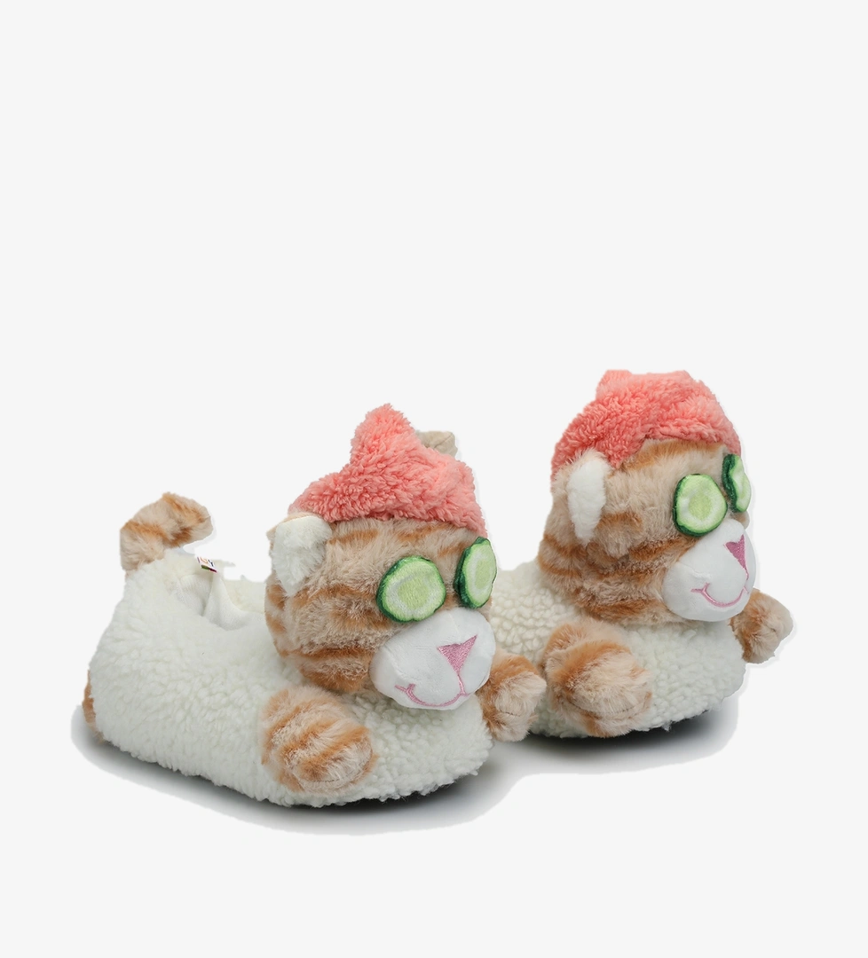 Beyaz Kadın Ev Terliği - Görsel 1