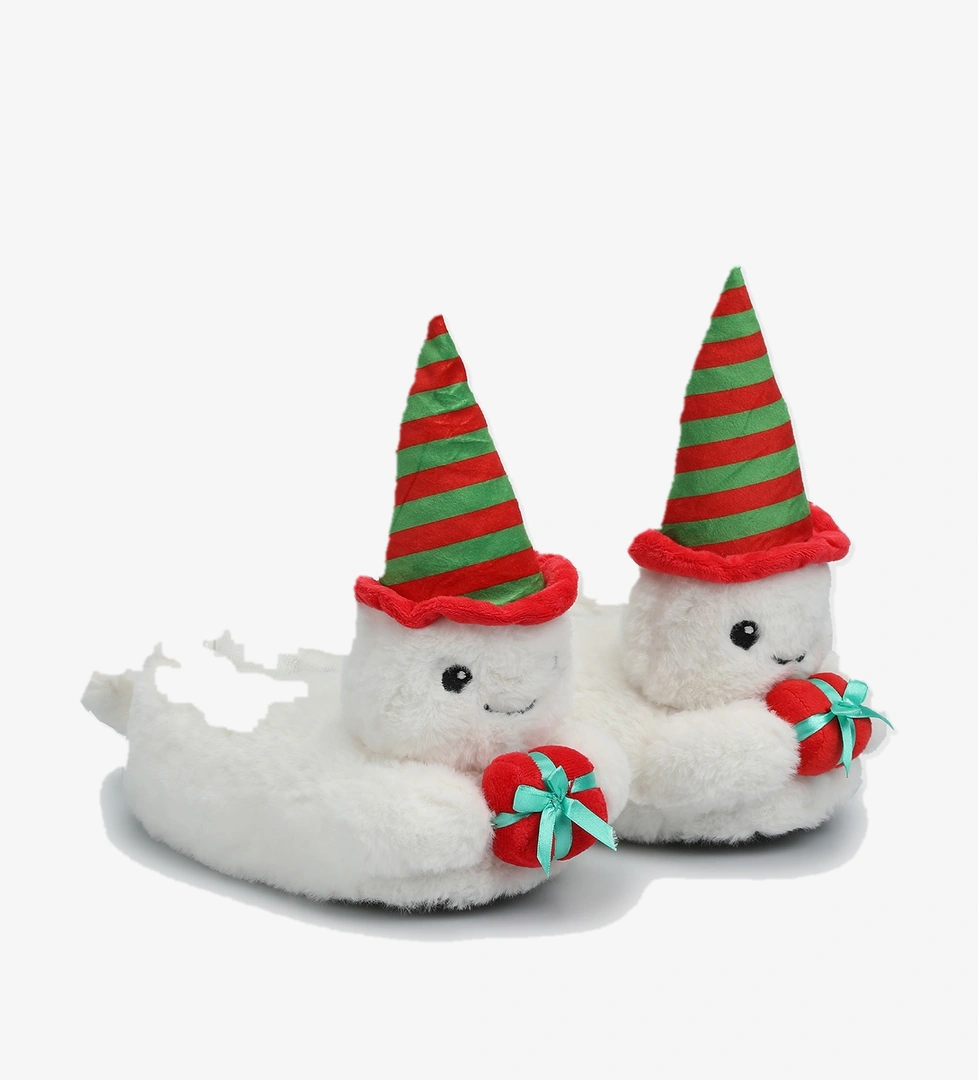 Beyaz Kadın Ev Terliği - Görsel 1