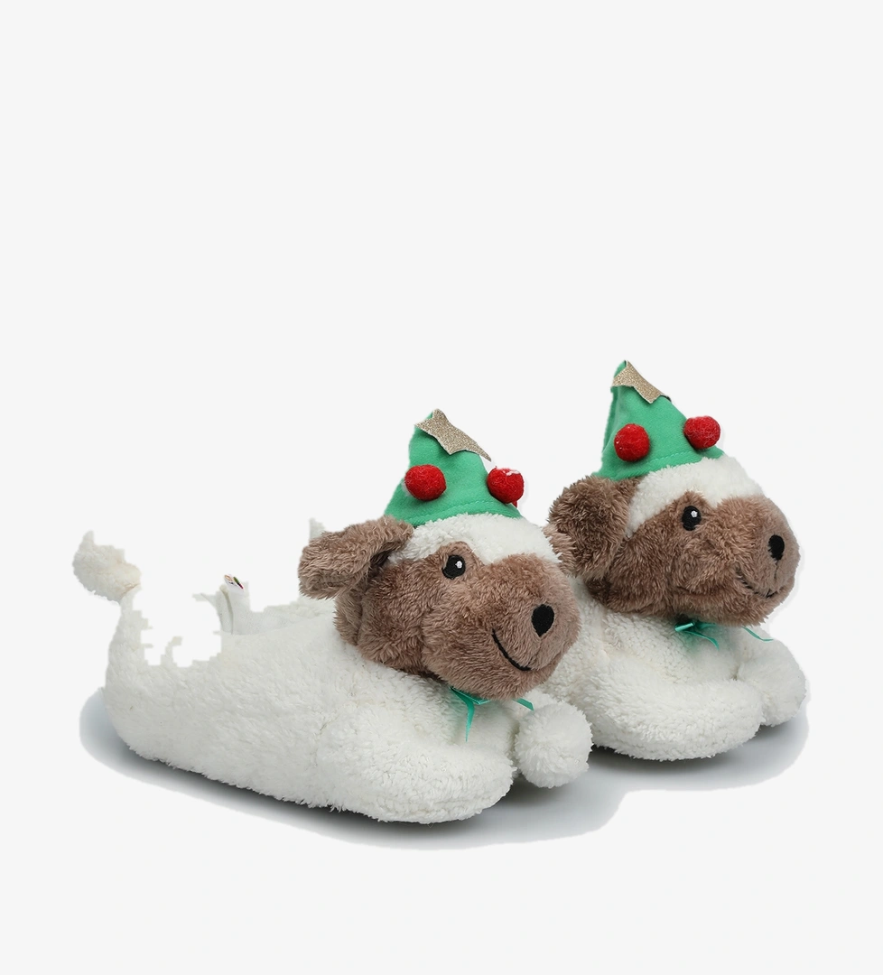 Beyaz Kadın Ev Terliği - Görsel 1