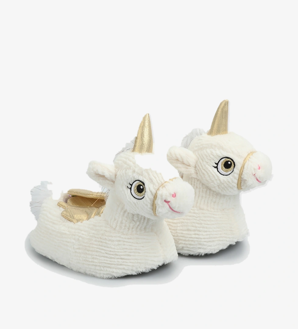 Beyaz Kadın Ev Terliği - Görsel 1