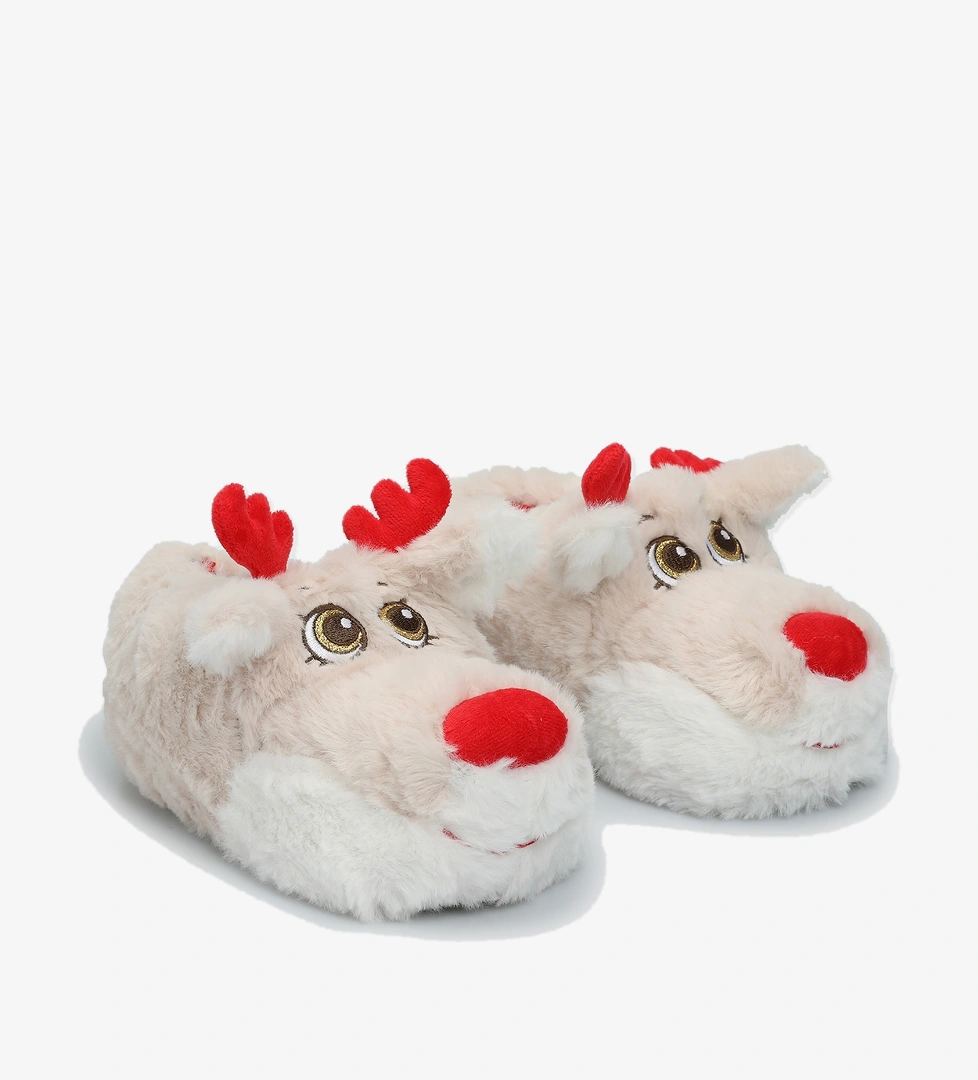 Bej Erkek Çocuk Ev Terliği - Görsel 1