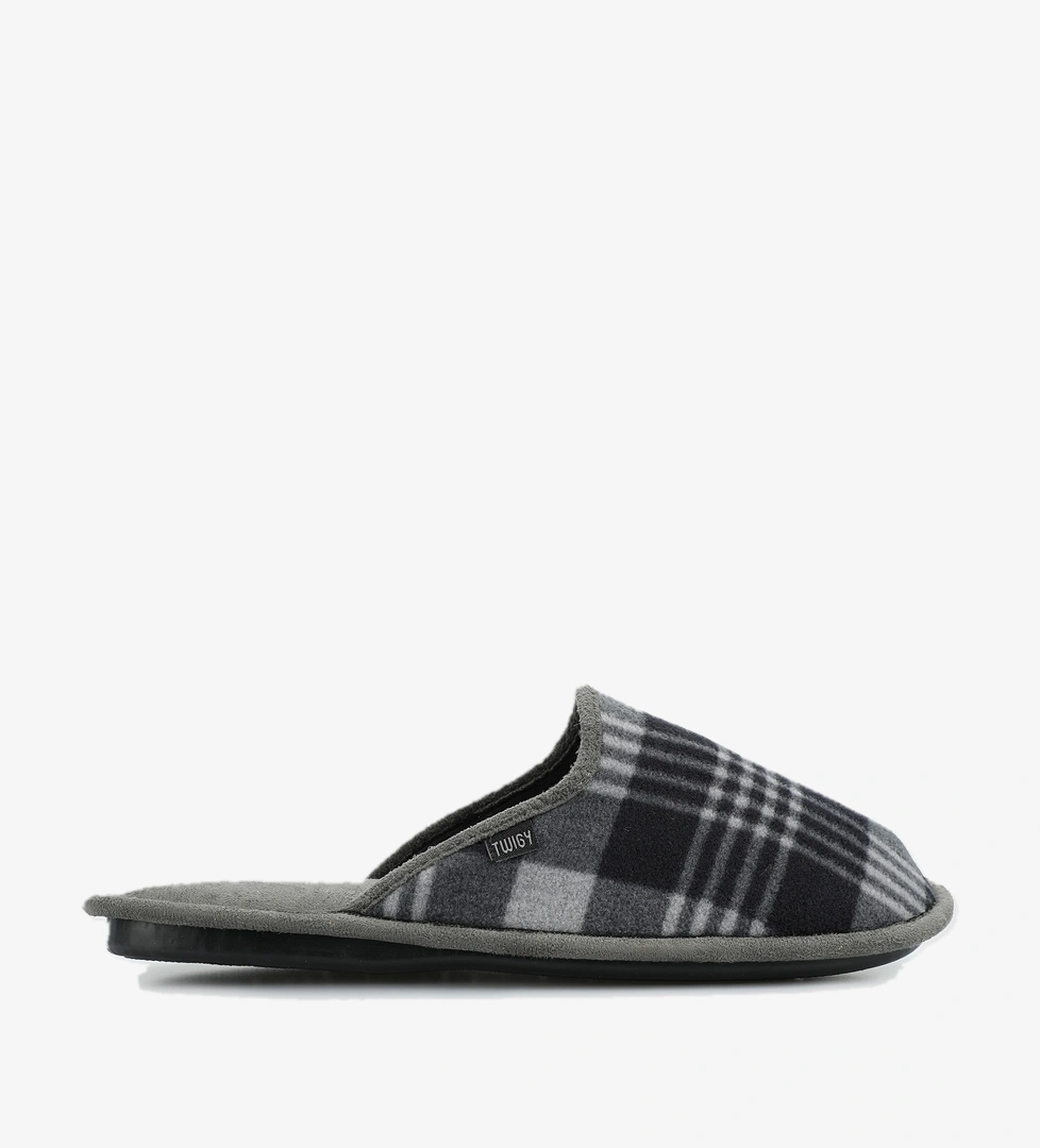 Siyah-Koyu Gri Erkek Ev Terliği - Görsel 1