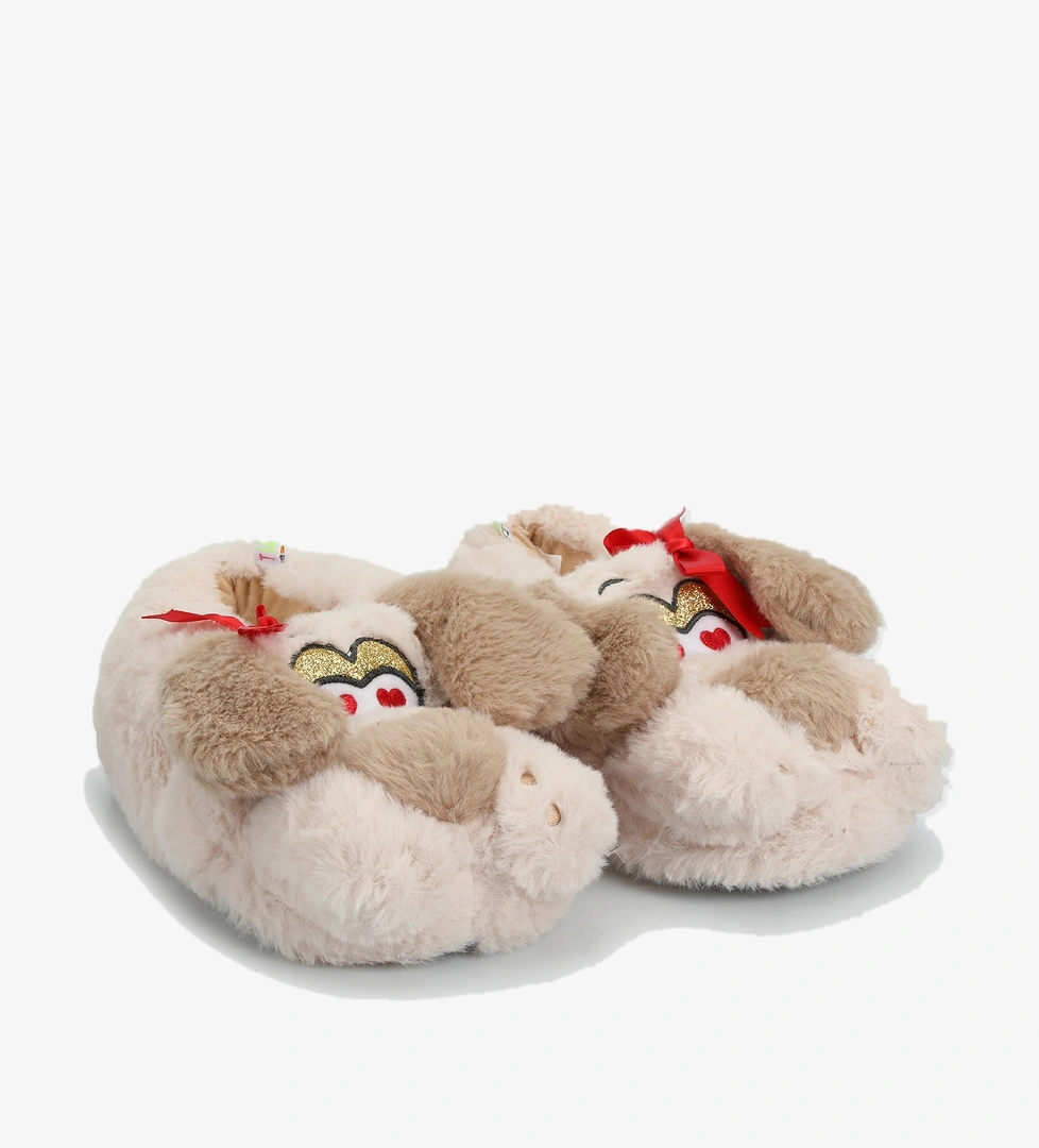 Bej Kız Çocuk Ev Terliği - Görsel 1