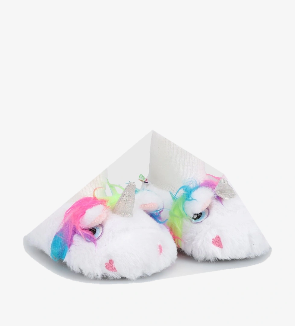 Beyaz Kız Çocuk Ev Terliği - Görsel 1