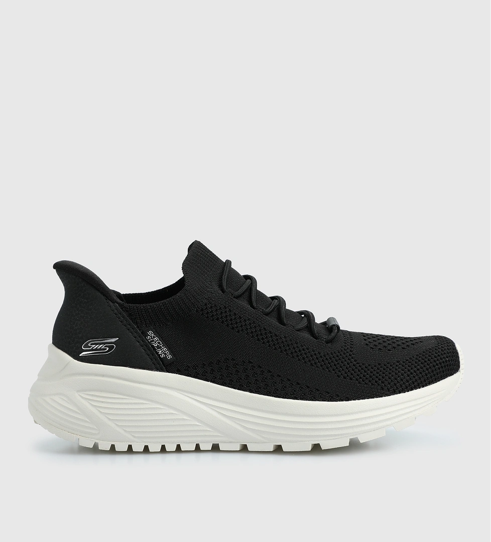 Skechers Blk Ofwt Bobs Sparrow 2.0 - Lucky Run Siyah Beyaz Kadın Sneaker Spor Ayakkabısı 117620 model görseli