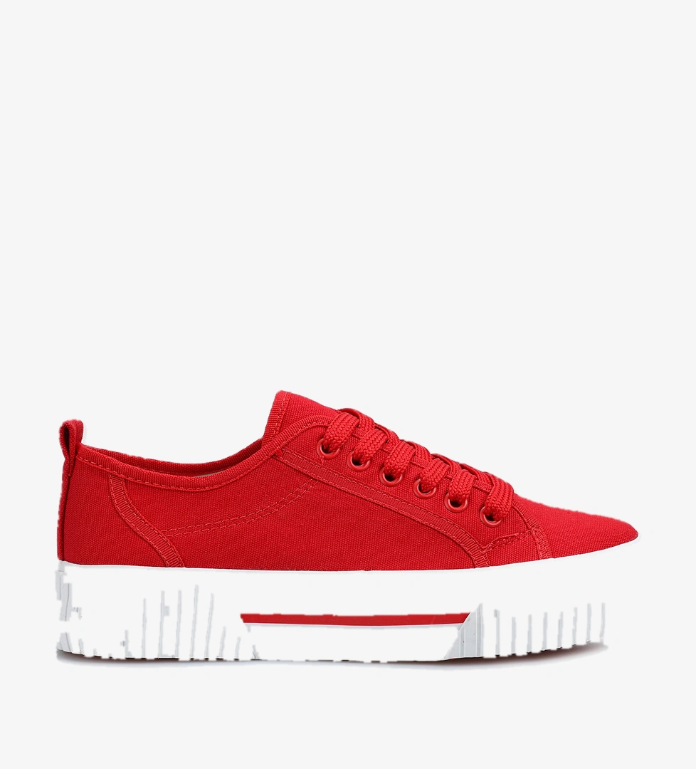 Kırmızı Kadın Sneaker - Görsel 1