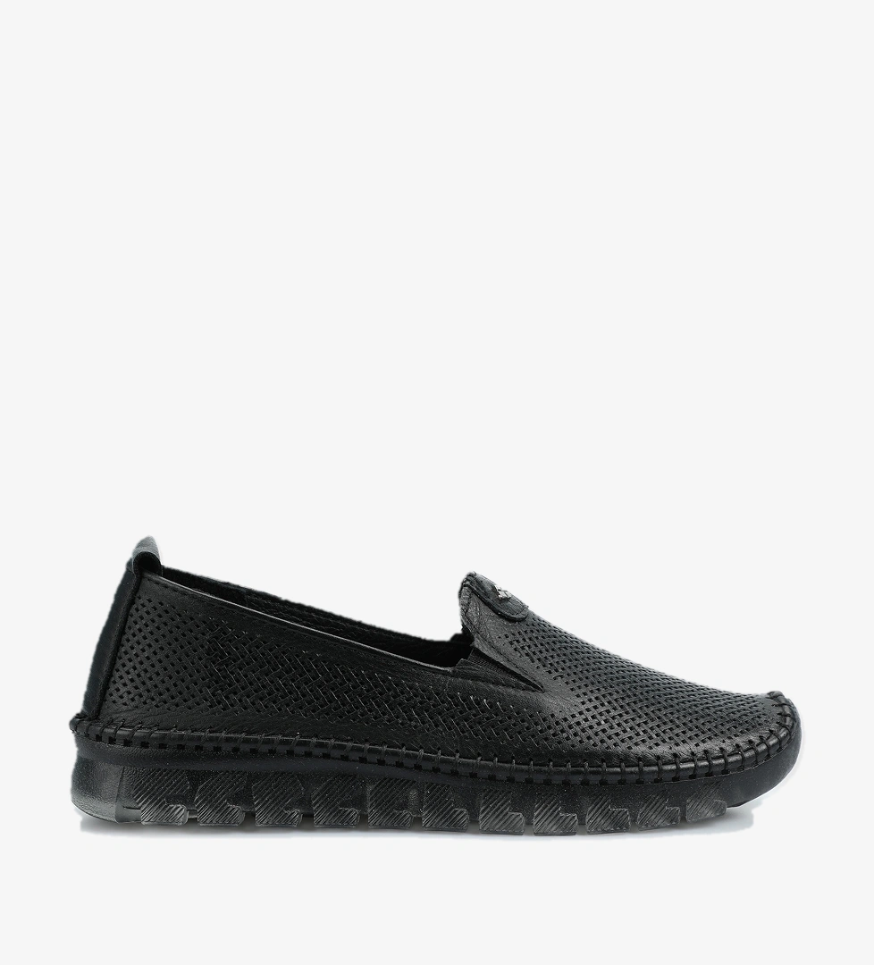 Siyah Deri Kadın Ayakkabı - Görsel 1