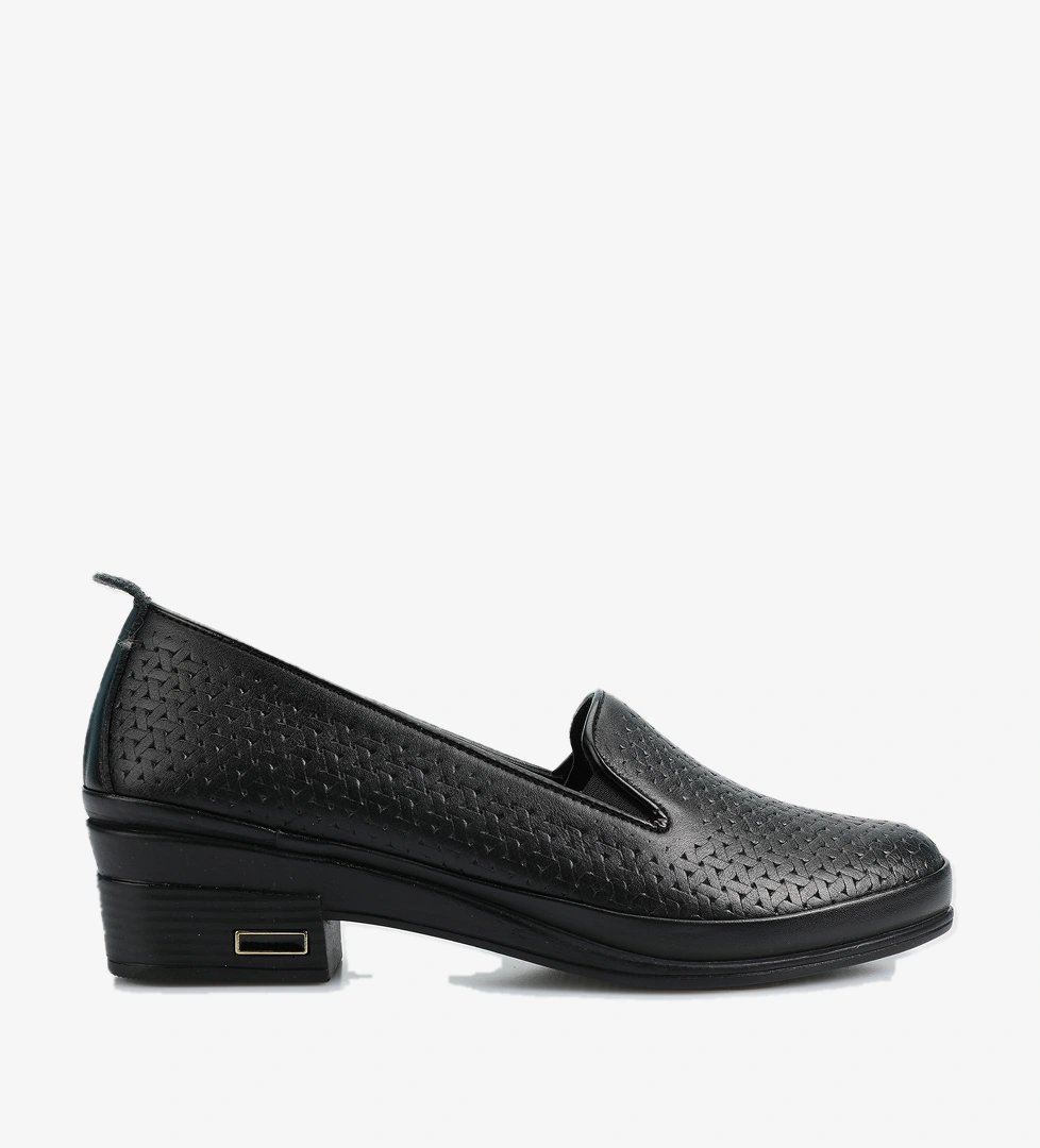 Siyah Deri Kadın Ayakkabı - Görsel 1