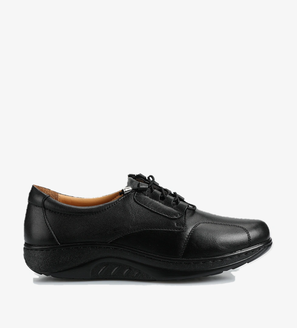 Siyah Deri Kadın Ayakkabı - Görsel 1