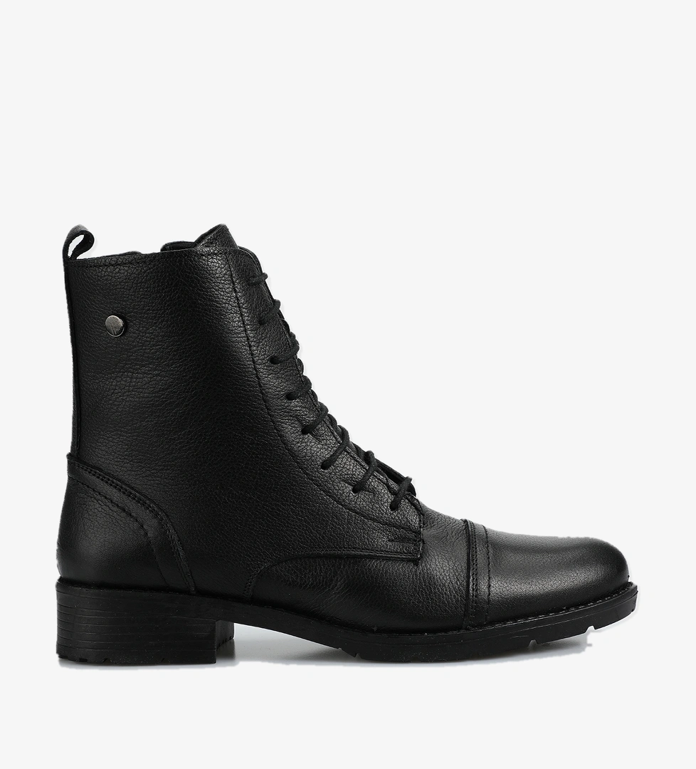 Siyah Deri Kadın Bot - Görsel 1