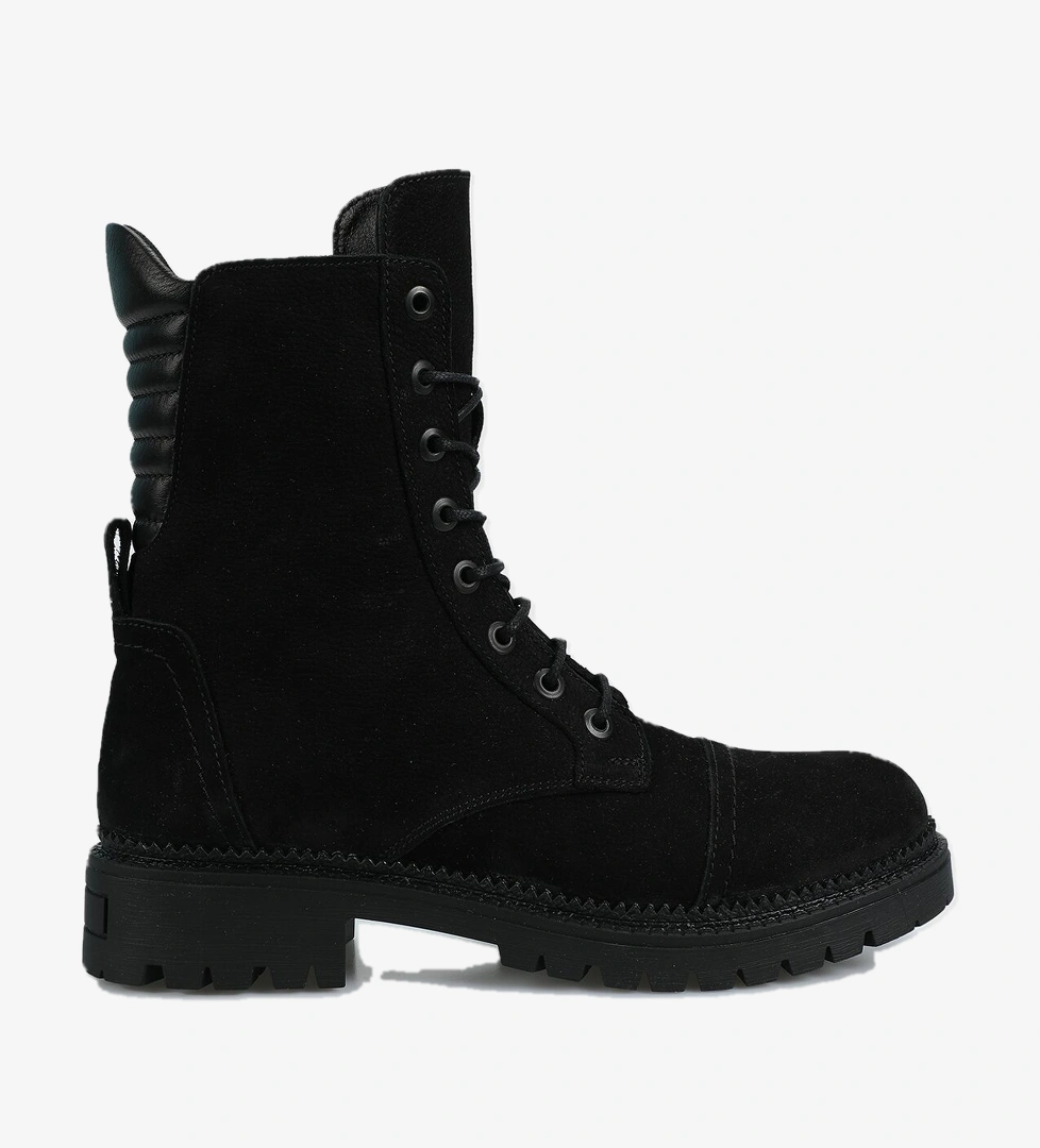 Siyah Deri Kadın Bot - Görsel 1