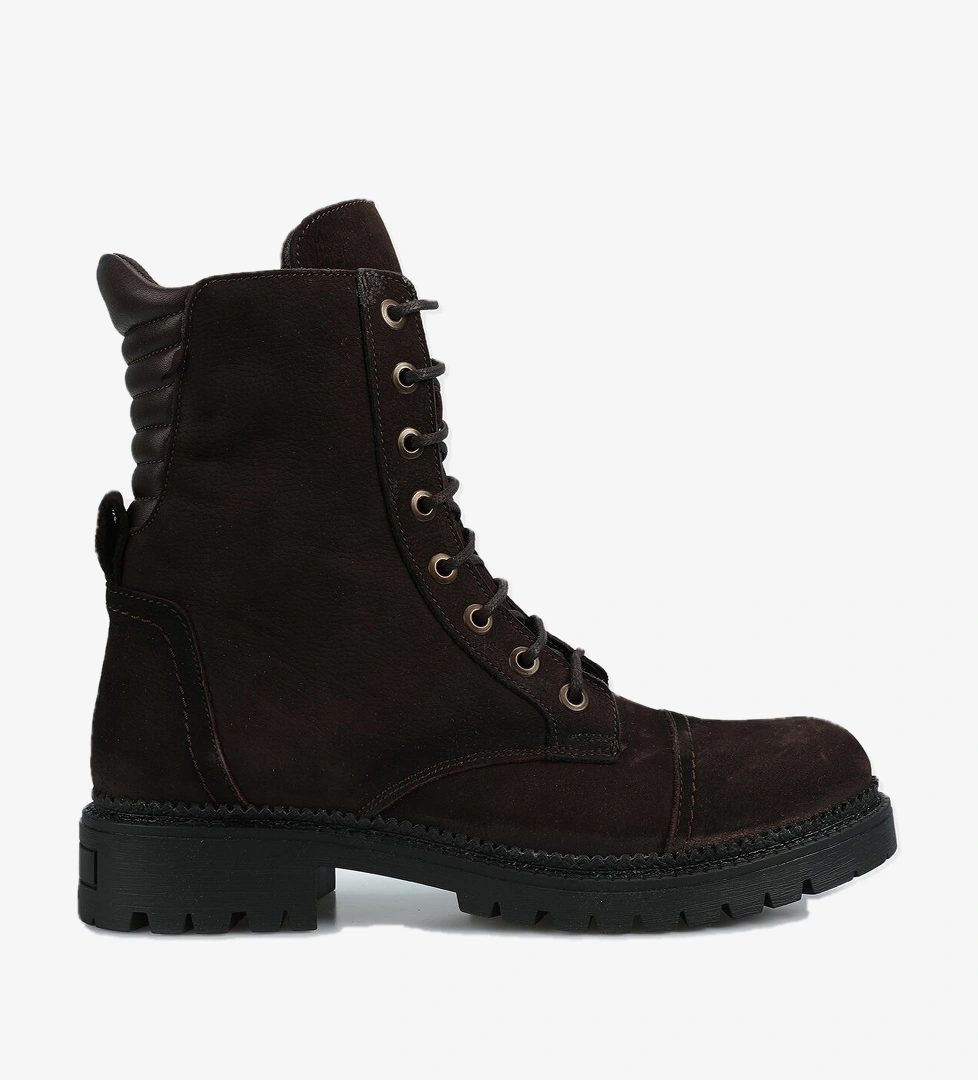 Kahve Deri Kadın Bot - Görsel 1