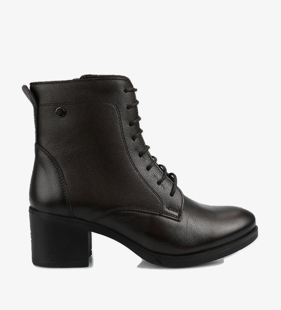 Kahve Deri Kadın Bot - Görsel 1