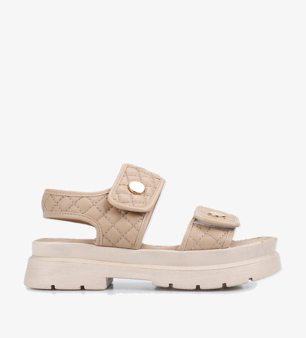 Nude Kadın Düz Sandalet - Görsel 1