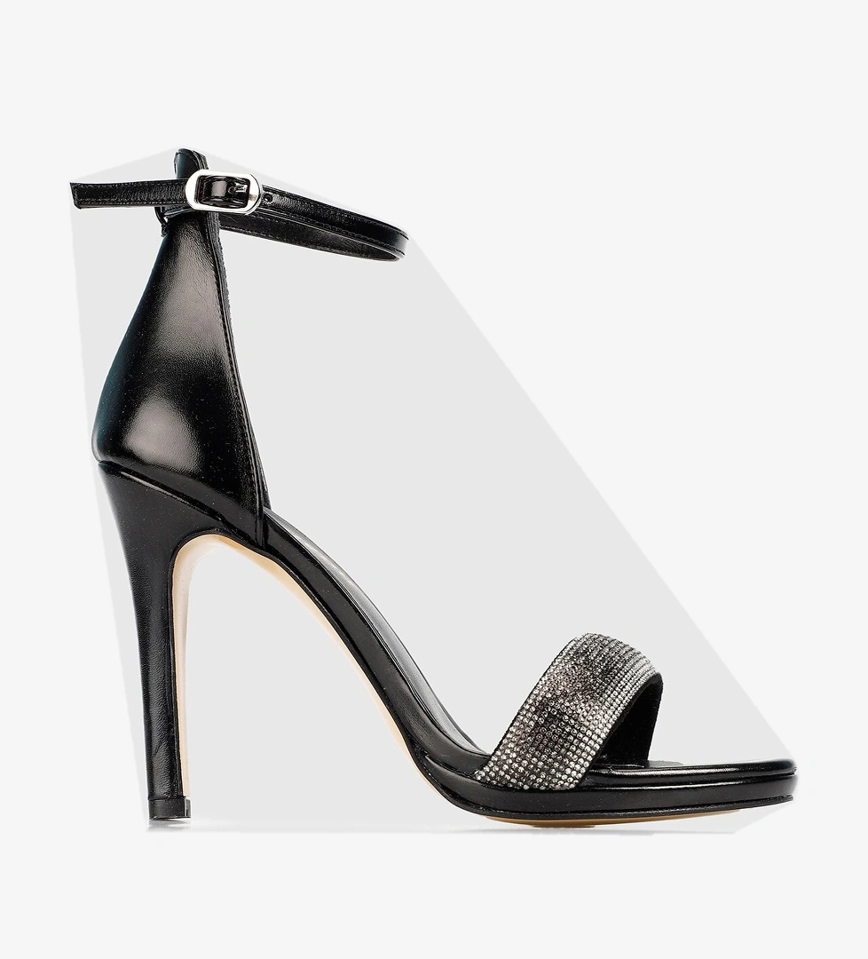 Siyah Kadın Topuklu Sandalet - Görsel 1