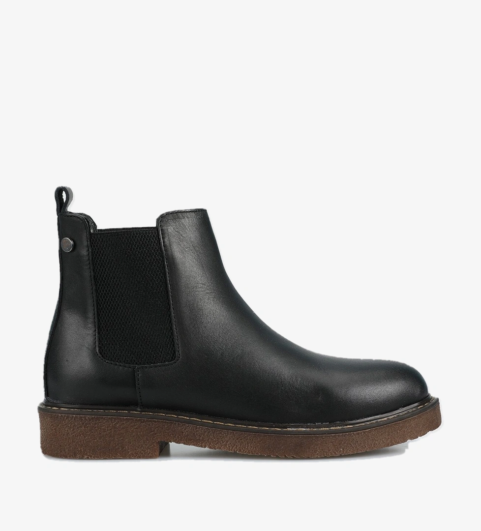 Siyah Deri Kadın Bot - Görsel 1