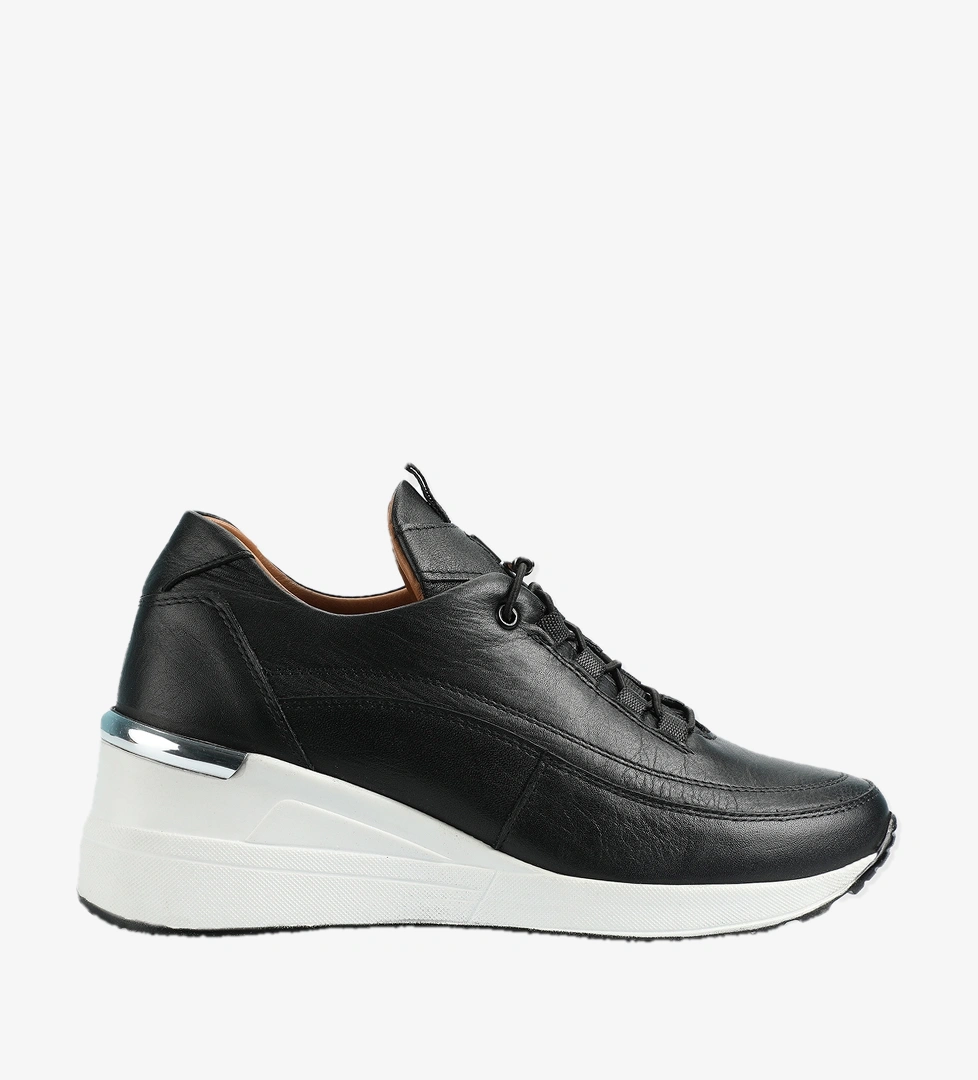 Siyah Deri Kadın Ayakkabı - Görsel 1