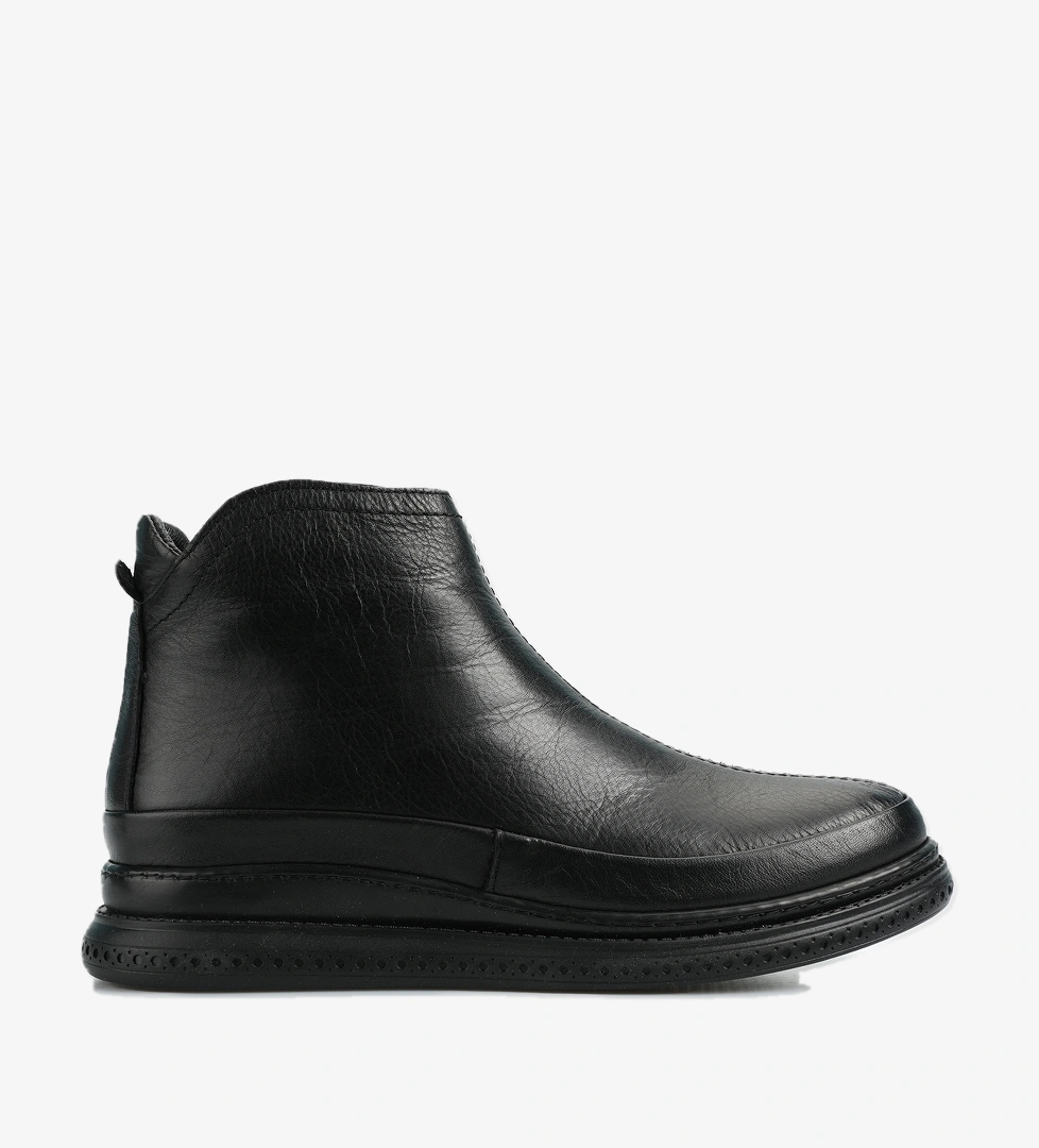 Siyah Deri Kadın Bot - Görsel 1