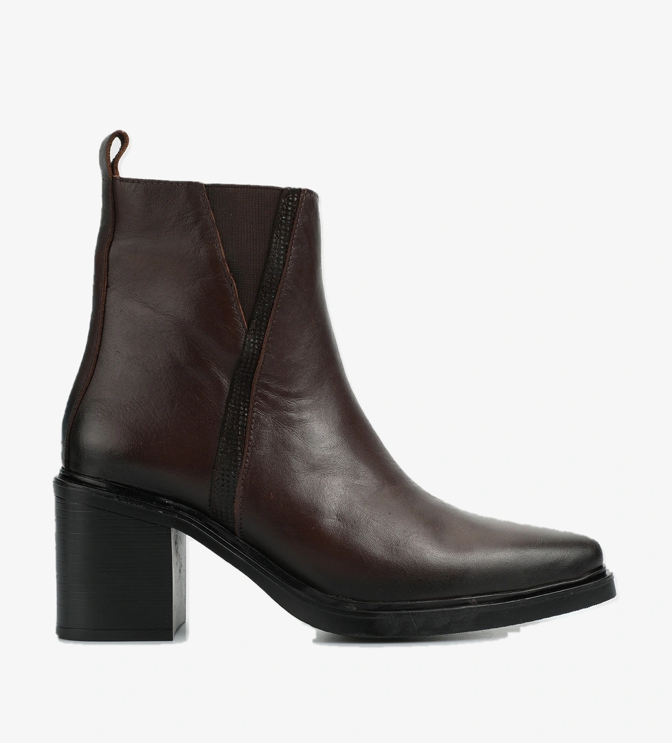 Kahve Deri Kadın Bot - Görsel 1