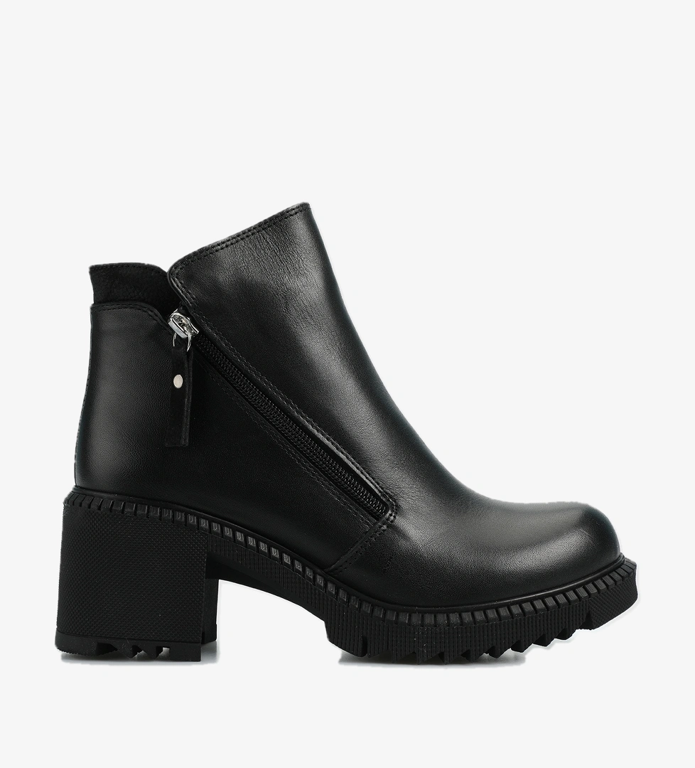 Siyah Deri Kadın Bot - Görsel 1