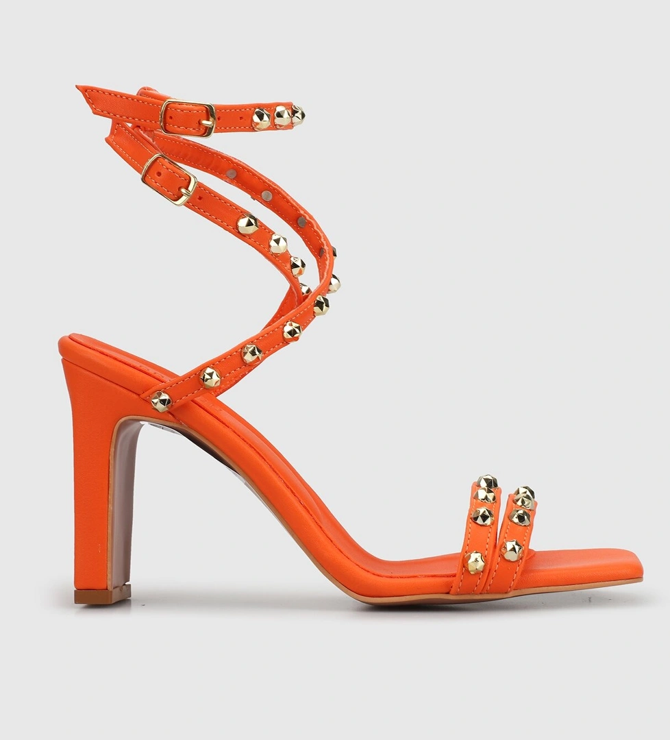 Turuncu Kadın Topuklu Sandalet - Görsel 1