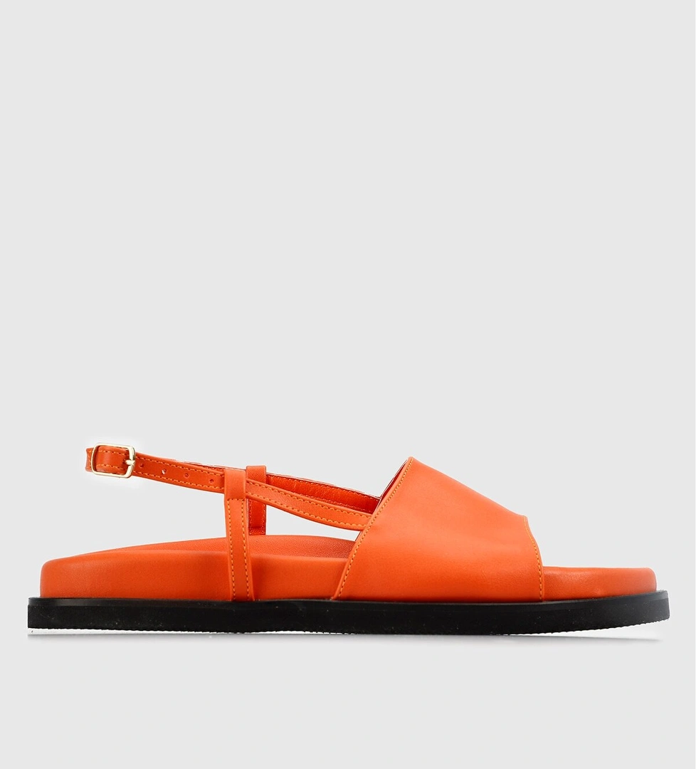 Turuncu Kadın Düz Sandalet - Görsel 1