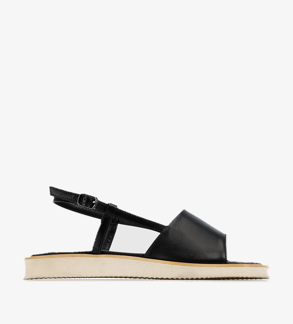 Siyah Kadın Düz Sandalet - Görsel 1