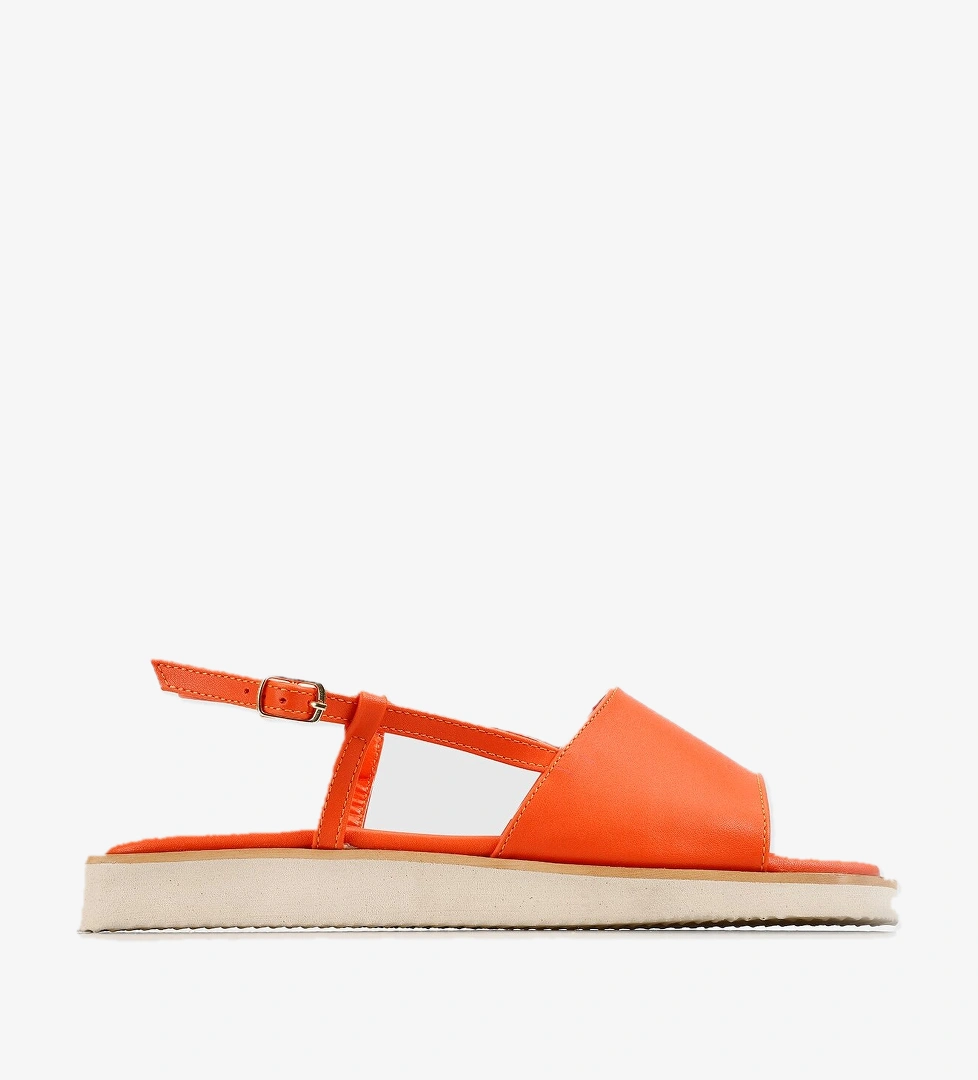 Turuncu Kadın Düz Sandalet - Görsel 1