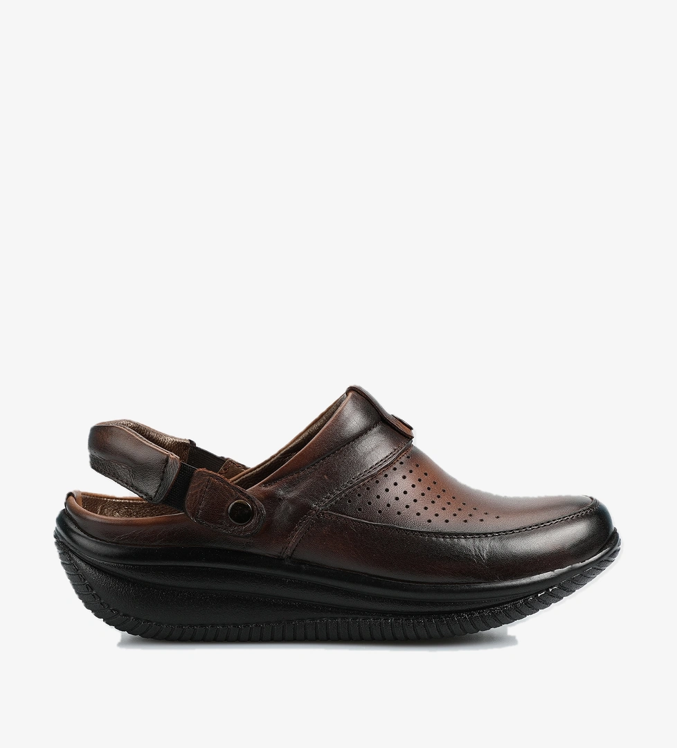 Taba Deri Kadın Konfor Sandalet - Görsel 1