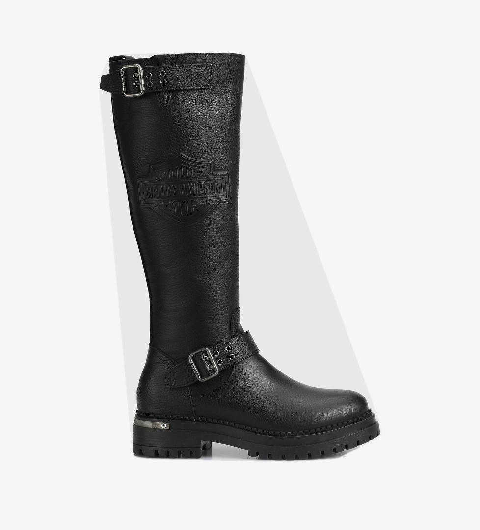 Harley Davidson 026Z100027 TROUBLE BLACK // BASKILI DERİ - Görsel 1